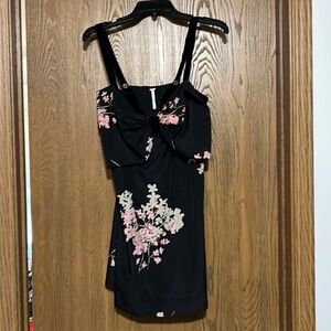 Free People Floral Dress with Bow in front